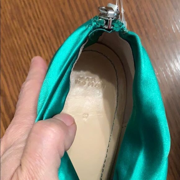 Zara Woman green satin heels - Picture 6 of 8